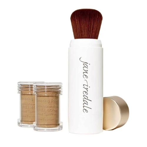 Jane Iredale Amazing Base Refillable Brush And 2 Refill Canisters - Amber SPF20 2 Jane Iredale Amazing Base Refillable Brush And 2 Refill Canisters - Amber SPF20 - Image 2
