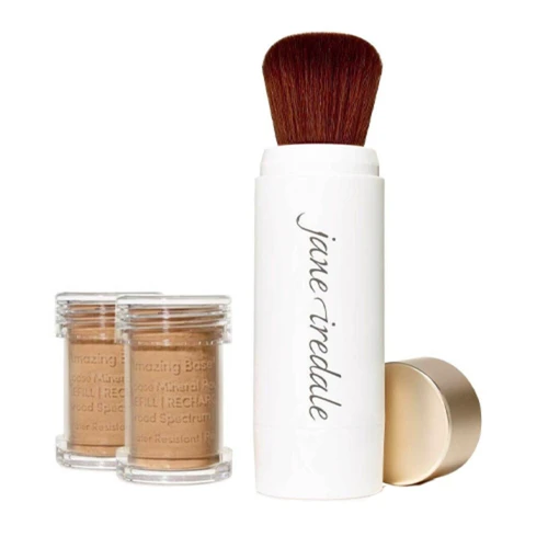 Jane Iredale Amazing Base Refillable Brush And 2 Refill Canisters - Amber SPF20 4 Jane Iredale Amazing Base Refillable Brush And 2 Refill Canisters - Amber SPF20 - Image 4